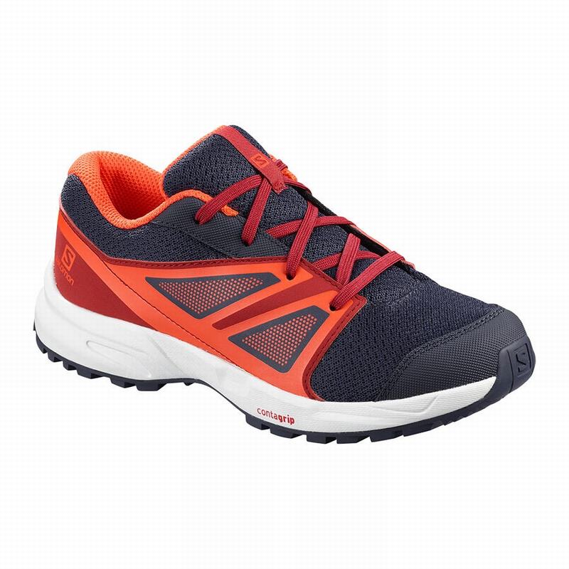 Chaussure Running Salomon Enfant Bleu / Rouge - Salomon SENSE J - France (2041-YQBOA)